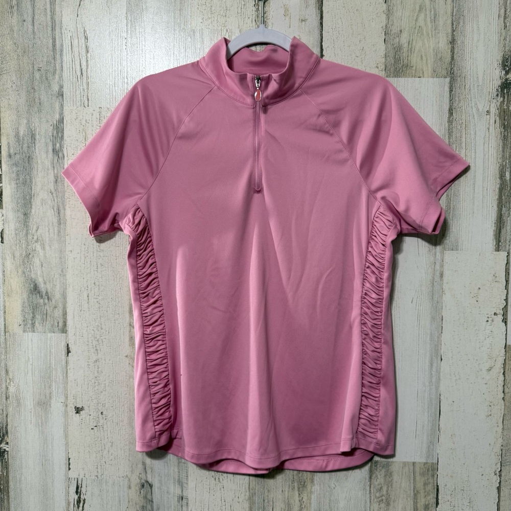 Greg Norman Collection Pink Ruched Top